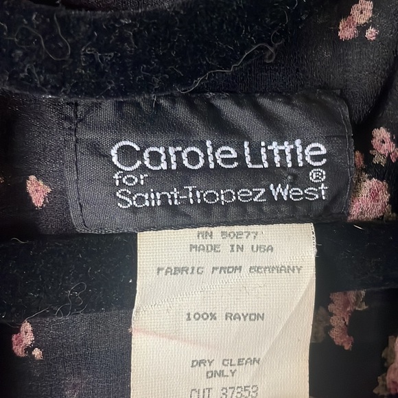 Vintage Carole Little long floral lagenlook button blazer—100% rayon - Picture 4 of 6